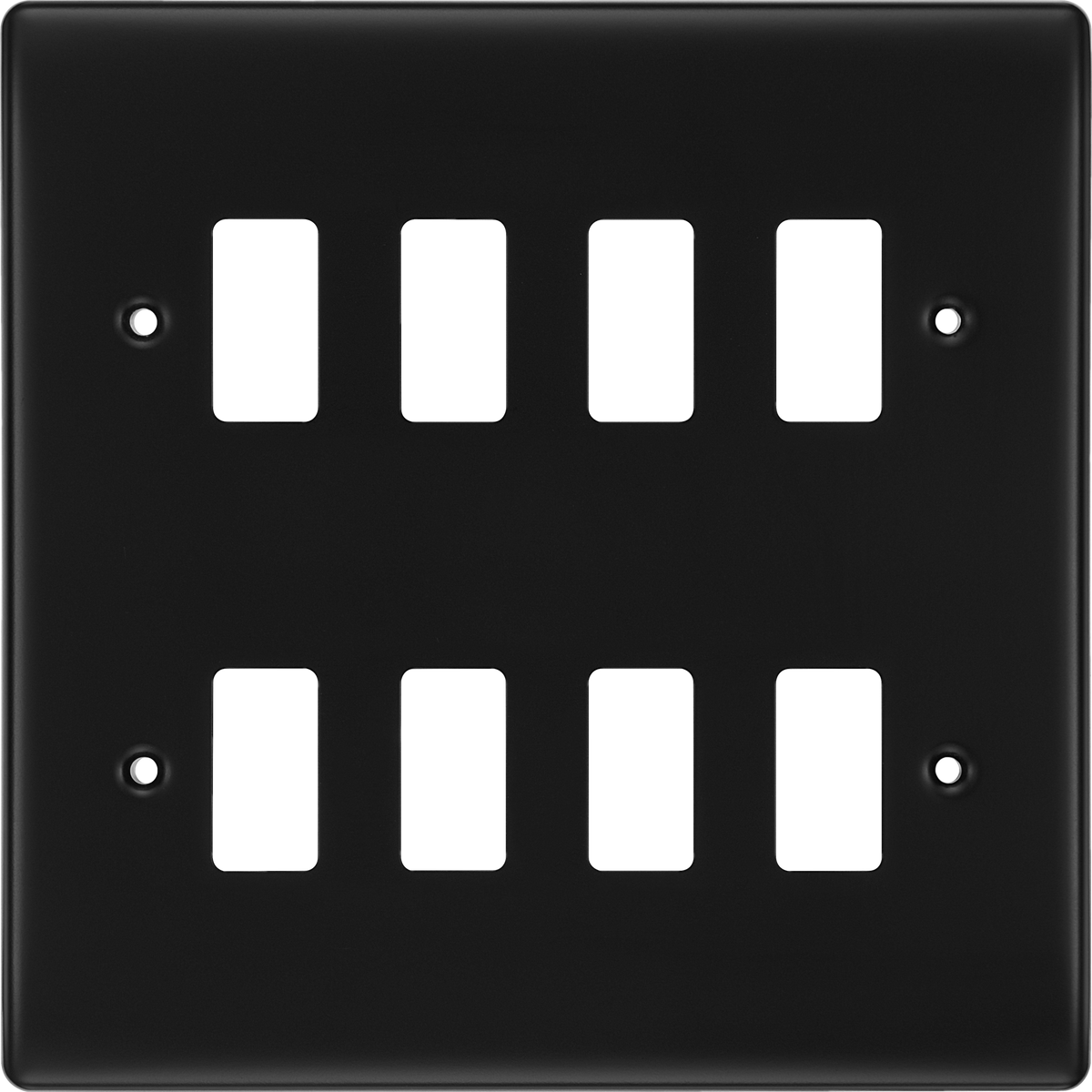 BG RNFB8 Nexus Metal Matt Black 8 Module Grid Front Plate – The ...