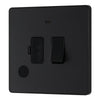 BG Evolve Matt Black 13A Switched Spur + Neon PCDMB52B with 35mm Steel Back Box