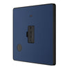 BG Evolve Matt Blue 13A Flex Outlet Neon Unswitched Fused Connection Unit PCDDB54B with 25mm Steel Back Box