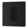 BG Evolve Matt Black 1 Gang Master Telephone Socket PCDMBBTM1B with 25mm Steel Back Box