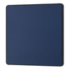 BG Evolve Matt Blue Single Blank Plate PCDDB94B with 35mm Steel Back Box