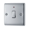 BG Nexus Metal Polished Chrome 20A DP Single Switch NPC31 with 25mm Steel Back Box