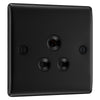 BG Nexus Matt Black 5A Unswitched Round Pin Socket NFB29B with 25mm Steel Back Box