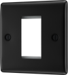 BG NFBEMS1 Nexus Metal Matt Black 25x50 Aperture Single Square Euro Module Front Plate