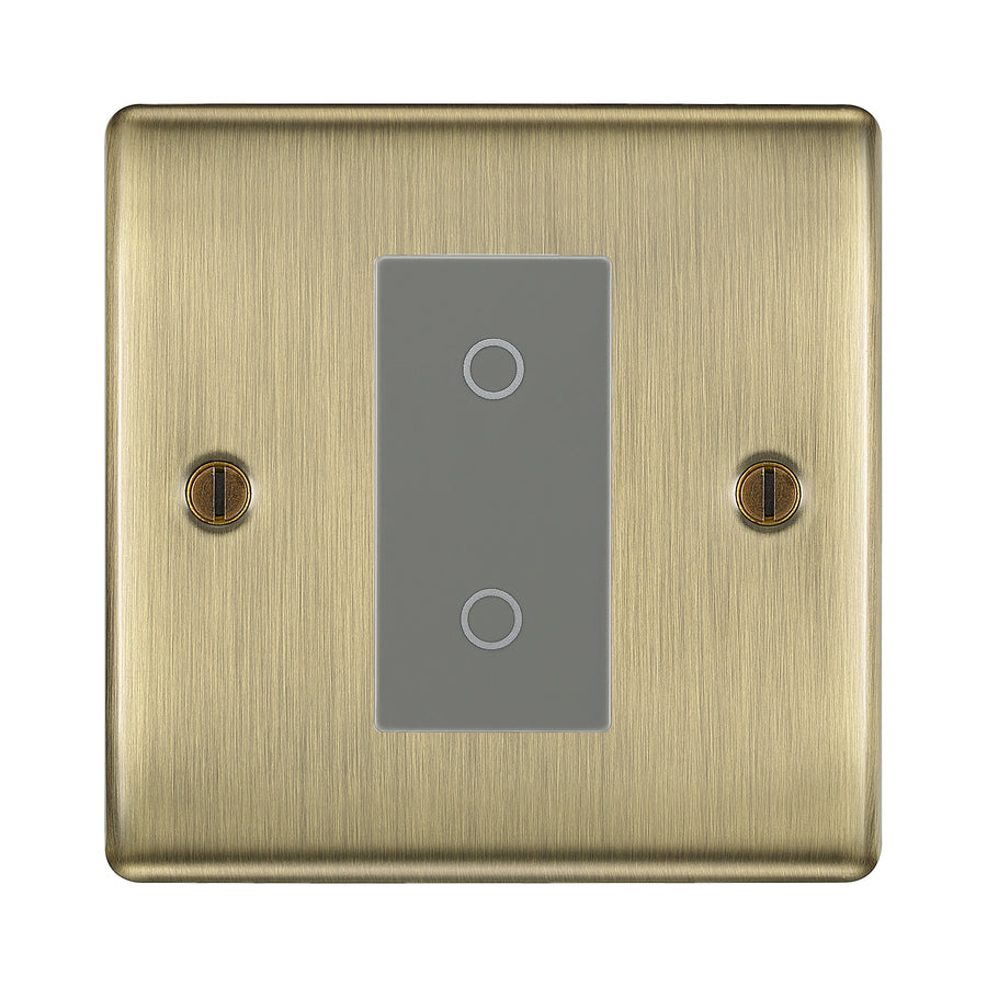 BG Nexus Antique Brass Single Master Touch Dimmer Switch - Grey Insert