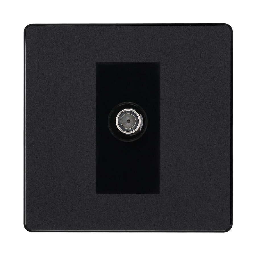 BG Evolve Matt Black Satellite Socket PCDMB64B