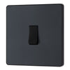 BG Evolve Matt Grey 1 Gang 20A 16AX Intermediate Light Switch PCDMG13B with 35mm Steel Back Box