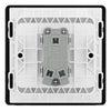 BG Evolve Satin Brass 1 Gang Wide Rocker Light Switch PCDSB12WB with 25mm Steel Back Box