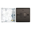 BG Nexus Black Nickel 13A Switched Spur with Neon NBN52 and 25mm Steel Back Box