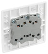 BG 843 Moulded Round Edge | White | 3 Gang 10AX 2 Way Plate Switch