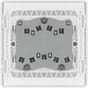 BG PCDCL43W Pearlescent White Evolve 3 Gang 20A 16AX 2 Way Light Switch - White Insert