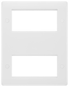 BG 8EM8 Round Edge | White | 2x 4 Module Double Stack Quad Euro Module Faceplate