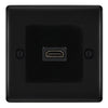 BG Nexus Matt Black 1 Gang HDMI Socket Black Insert