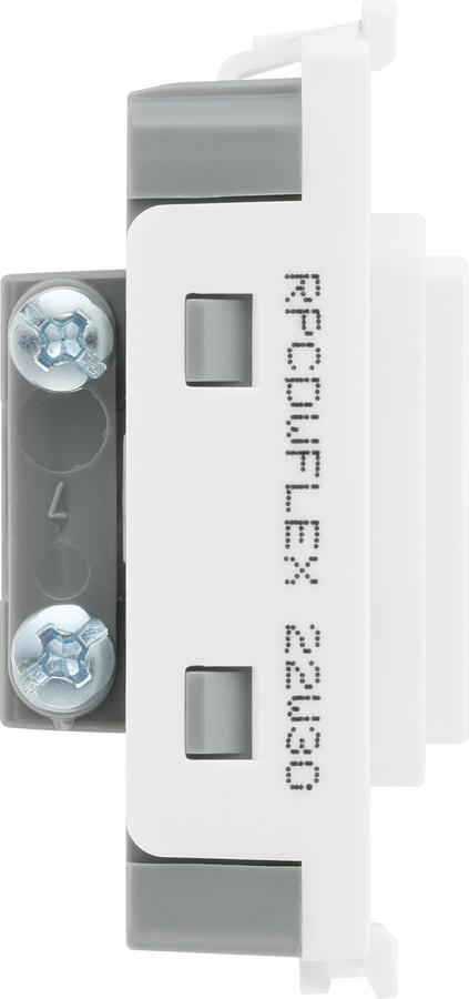 BG RPCDWFLEX Evolve Grid White 10mm Flex Outlet Module