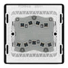 BG Evolve Matt Black 3 Gang 20A 16AX 2 Way Light Switch PCDMB43B with 35mm Steel Back Box