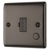 BG Nexus Black Nickel 13A Unswitched Spur with Flex Outlet NBN55 and 25mm Steel Back Box
