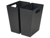 Corby Highland Dual Recycling Bin in Black PU Leather