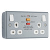 BG MC522ARCD Metal Clad 13A 2G SP Type A RCD Protection Switched Socket