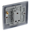 BG Nexus Matt Black 20A 16AX 2 Way Single Light Switch NFB12 with 35mm Steel Back Box