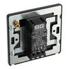BG PCDDB81B Matt Blue Evolve 1 Gang 200W Intelligent Trailing Edge Dimmer Switch - Black Insert