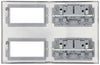 BG NBS222EM8G Nexus Metal 2x 2G Socket 13A + 2x 4 Module Aperture - Grey Insert - Brushed Steel