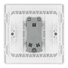 BG Evolve Pearlescent White 20A 2 Way Single Light Switch PCDCL12W with 25mm Steel Back Box