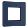 BG Evolve Matt Blue Double Secondary Telephone Socket, Screw Terminal - Black Insert
