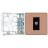 BG Evolve Polished Copper Single Co-Axial Socket PCDCP60B with 35mm Steel Back Box