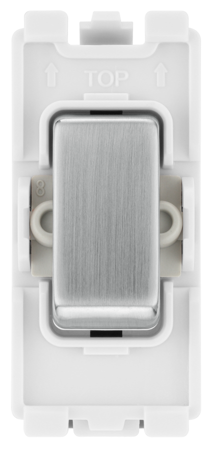 BG RBS13 Nexus Grid Brushed Steel 20AX Intermediate Switch Module