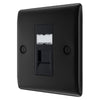 BG Nexus Matt Black 1 Gang RJ45 Single Data Outlet NFBRJ451 with 35mm Steel Back Box