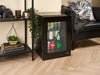Corby Eton 40L Glass Minibar in Black with Black interior - UK Plug