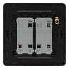 BG Evolve Satin Brass 2 Way Double Edge to Edge Rocker Switch PCDSB42EB with 35mm Steel Back Box