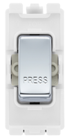 BG RPC14 Nexus Grid Polished Chrome 20AX 1 Way Retractive Printed Press Switch Module