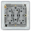 BG Screwless Black Nickel 1 Gang 10A 3 Pole Fan Isolator Switch FBN15 with 35mm Steel Back Box