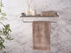 Corby Harrogate Towel Rail with Shelf in Polished Steel