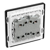 BG Evolve Matt Black 3 Gang 20A 16AX 2 Way Light Switch PCDMB43B with 35mm Steel Back Box