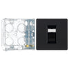 BG Evolve Matt Black RJ45 Cat6 Single Data Outlet PCDMBRJ451B with 35mm Steel Back Box