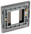 BG Nexus Antique Brass Square 1 Gang Euro Module Front Plate 1 Module NABEMS1