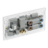 BG Evolve Brushed Steel 45A Switch 13A Switched Socket Cooker Control Unit PCDBS70W with 25mm Steel Back Box