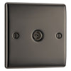 BG Nexus Black Nickel 1 Gang Co-Axial Socket NBN60 with 35mm Steel Back Box