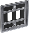BG RNFB2 Nexus Metal Matt Black 2 Module Grid Front Plate
