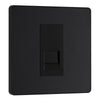 BG Evolve Matt Black 1 Gang Master Telephone Socket PCDMBBTM1B with 25mm Steel Back Box