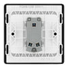 BG Evolve Matt Black 1 Gang 20A 16AX 2 Way Wide Rocker Light Switch PCDMB12WB with 25mm Steel Back Box