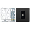 BG Evolve Black Chrome Single Co-Axial Socket PCDBC60B with 35mm Steel Back Box