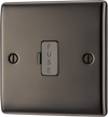 BG NBN54 Nexus Metal Black Nickel 13A Unswitched Fused Spur Unit
