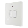 BG Evolve Pearlescent White 13A Switched Spur + Neon PCDCL52W with 35mm Steel Back Box