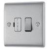 BG Nexus Brushed Steel 13A Switched Spur NBS50 with 25mm Steel Back Box