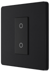 PCDMBTDS1B Front - This Evolve Matt Black single secondary trailing edge touch dimmer allows you to control your light levels and set the mood.