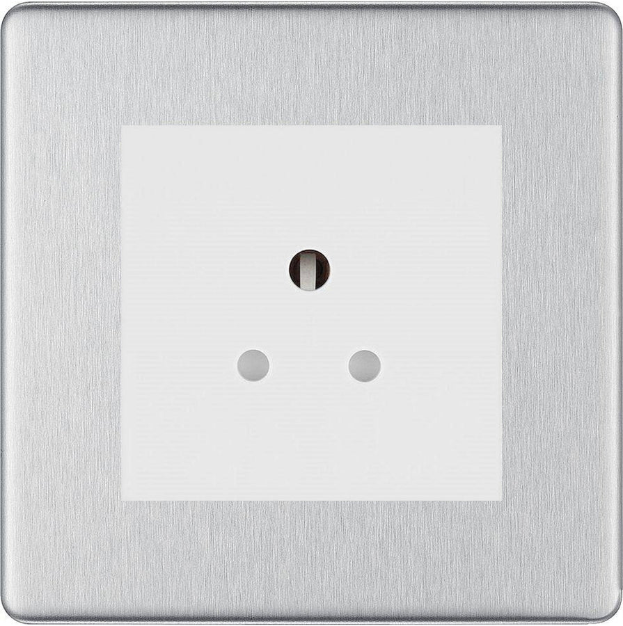 BG Nexus Screwless Brushed Steel 5A Unswitched Socket FBS29MW