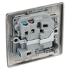 BG Nexus Black Nickel 13A Switched Spur with Neon NBN52 and 25mm Steel Back Box